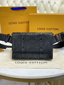 Louis vuitton original calfskin trunk slingbag M57952 black