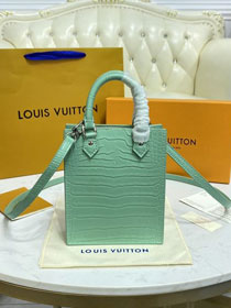 Louis vuitton original crocodile calfskin sac plat M90564 light green