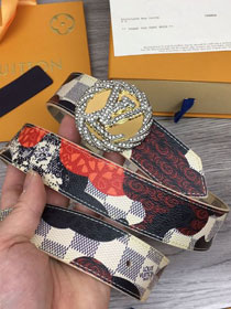 Louis vuitton original damier azur 35mm belt M0168