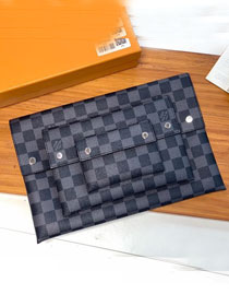 Louis vuitton original damier ebene alpha triple pouches N60255