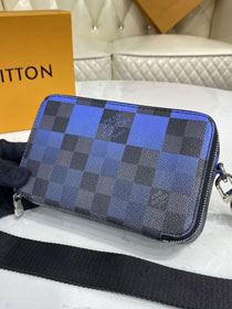 Louis vuitton original damier graphite alpha bag N60414 blue