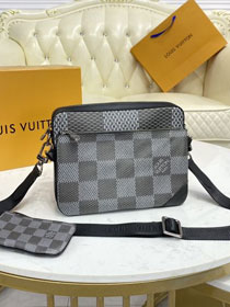 Louis vuitton original damier graphite trio messenger bag N50017 black