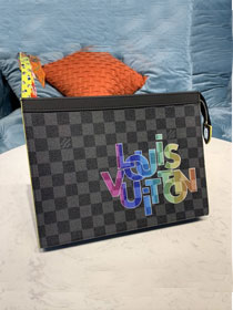 Louis vuitton original damier graphite voyage pochette N60308