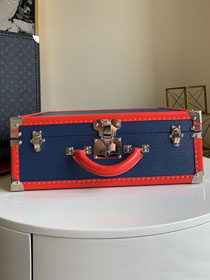 Louis vuitton original epi leather bisten suitcase M21323 blue