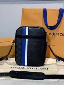 Louis vuitton original epi leather danube slim city bag M51459 black&blue