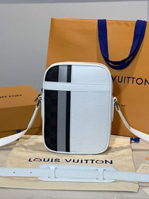 Louis vuitton original epi leather danube slim city bag M51459 white