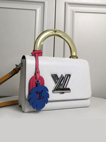 Louis vuitton original epi leather twist mm M56132 white