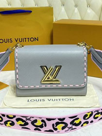 Louis vuitton original epi leather twist mm M58606 grey