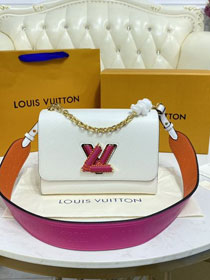 Louis vuitton original epi leather twist pm bag M57669 white