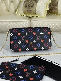 Louis vuitton original game on monogram canvas felicie pochette M80232 black