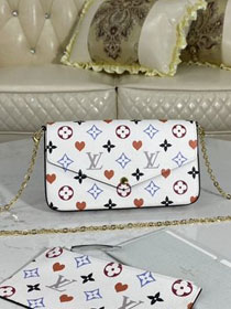 Louis vuitton original game on monogram canvas felicie pochette M80233 white