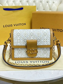 Louis vuitton original jacquard textile dauphine mm M59483 ecru
