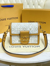 Louis vuitton original jacquard textile dauphine pm M59480 ecru