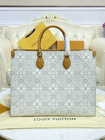 Louis vuitton original jacquard textile onthego gm M59610 ecru