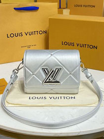 Louis vuitton original lambskin twist pm M59031 silver