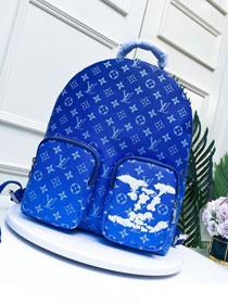 Louis vuitton original monogram backpack M45441 blue
