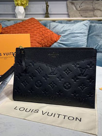 Louis vuitton original monogram calfskin melanie pochette M68705 black