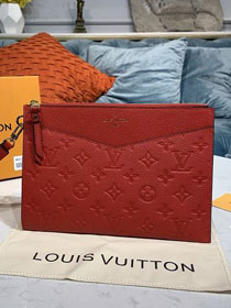 Louis vuitton original monogram calfskin melanie pochette M68707 red
