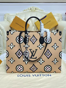 Louis vuitton original monogram calfskin onthego gm M45814 brown