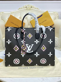 Louis vuitton original monogram calfskin onthego gm M45815 black
