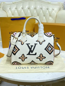 Louis vuitton original monogram calfskin speedy 25 M45828 white