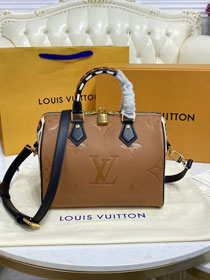 Louis vuitton original monogram calfskin speedy 25 M45840 caramel