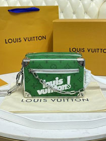 Louis vuitton original monogram canvas mini soft trunk bag M80816 green