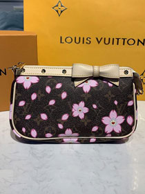 Louis vuitton original monogram canvas pochette M67761 brown&pink