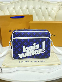 Louis vuitton original monogram carry it messenger bag M46115 blue