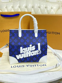 Louis vuitton original monogram carry it small tote bag M46113 blue