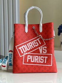 Louis vuitton original monogram carry it tote bag M46112 red