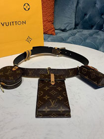 Louis vuitton original monogram daily multi pocket 30mm belt bag M0237U
