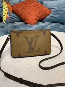 Louis vuitton original monogram double zip pochette M67562
