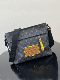 Louis vuitton original monogram eclipse messenger bag M48218 yellow