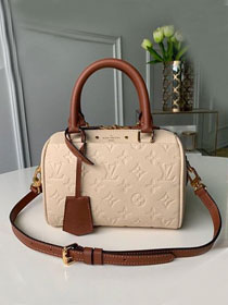 Louis vuitton original monogram empreinte mini speedy 20 M42397 beige