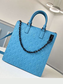Louis vuitton original monogram empreinte tote bag m4476 blue