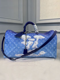 Louis vuitton original monogram keepall 50 M86988 blue