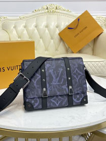 Louis vuitton original monogram pastel canvas trunk messenger bag M57271 black