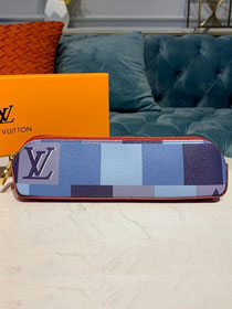 Louis vuitton original monogram pencil pouch elizabeth GI0376 blue