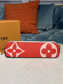 Louis vuitton original monogram pencil pouch elizabeth GI0376 red&pink