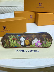 Louis vuitton original monogram pencil pouch elizabeth GI0712