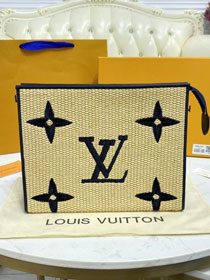 Louis vuitton original monogram raffia m80352 navy blue