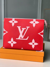 Louis vuitton original monogram toilet Pouch XL M67692 red