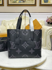 Louis vuitton original shadow calfskin cabas voyage tote bag M57290 black