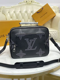 Louis vuitton original shadow calfskin flight case messenger bag M57287 black