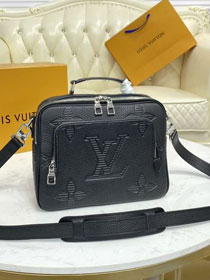 Louis vuitton original shadow calfskin flight case messenger bag M57288 black