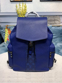 Louis vuitton original taiga leather outdoor backpack M30419 blue