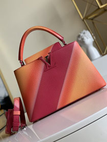 Louis vuitton original taurillon calfskin capucines pm M55372 red&orange