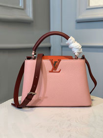 Louis vuitton original taurillon capucines BB M94755 pink&bordeaux