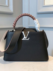 Louis vuitton original taurillon leather capucines pm M55083 black